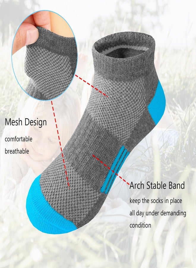 Bemeol Girls Socks 12 Pairs Ankle Athletic Socks Cotton Sports Sock For Little Big Kids(7-10 Years) - Image 3